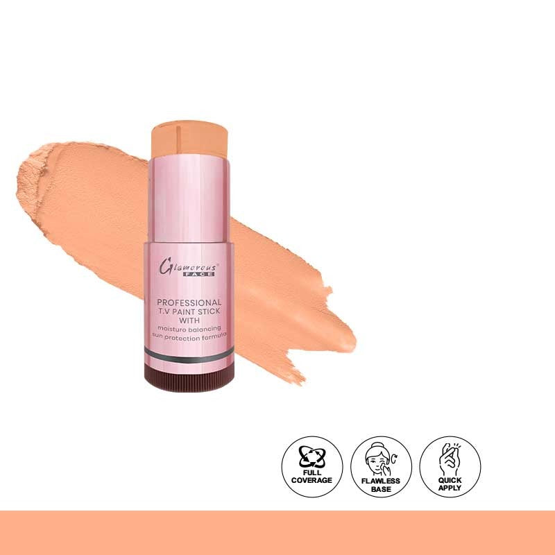 Makeup stick with pink packaging on a white background