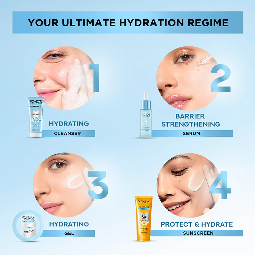 PONDS Super Light Gel Oil-Free Moisturize with Hyaluronic Acid & Vitamin E 48HR Hydration