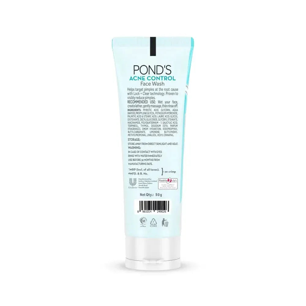 Pond's Acne Control cream tube on a white background