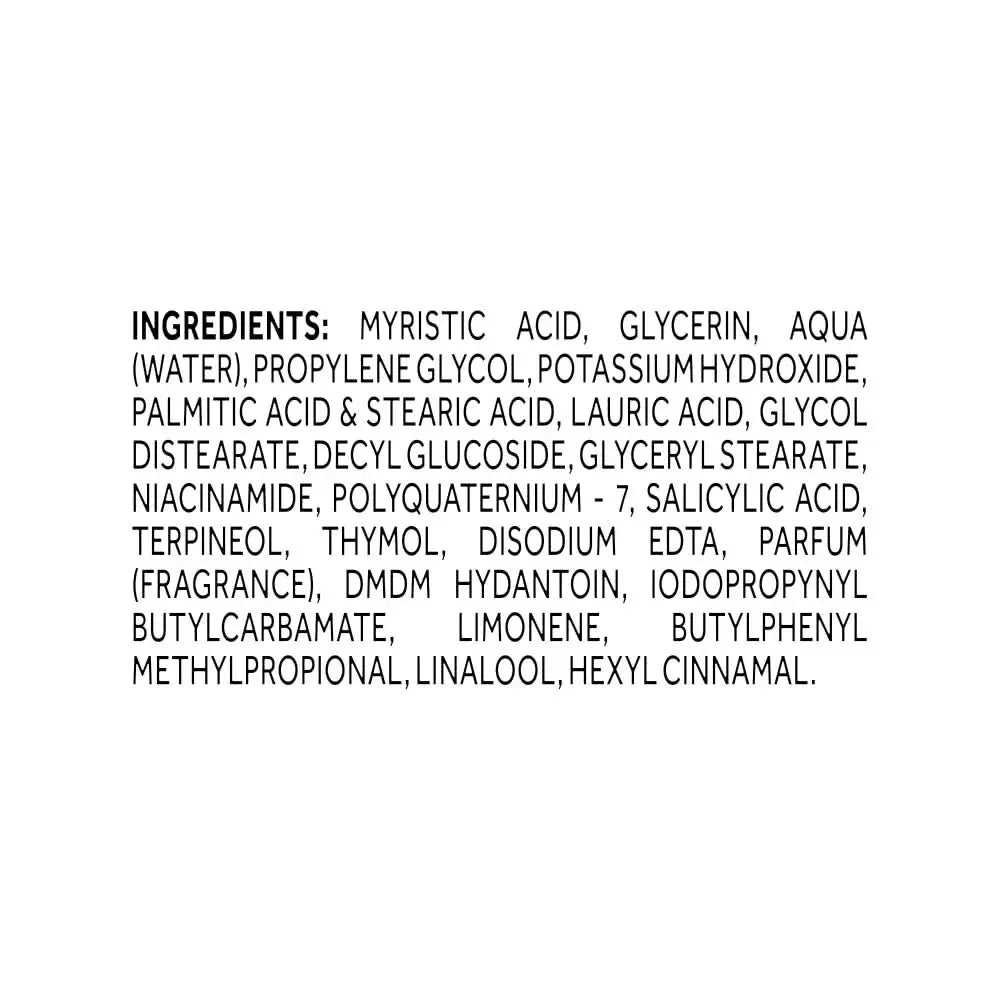 List of ingredients on a white background