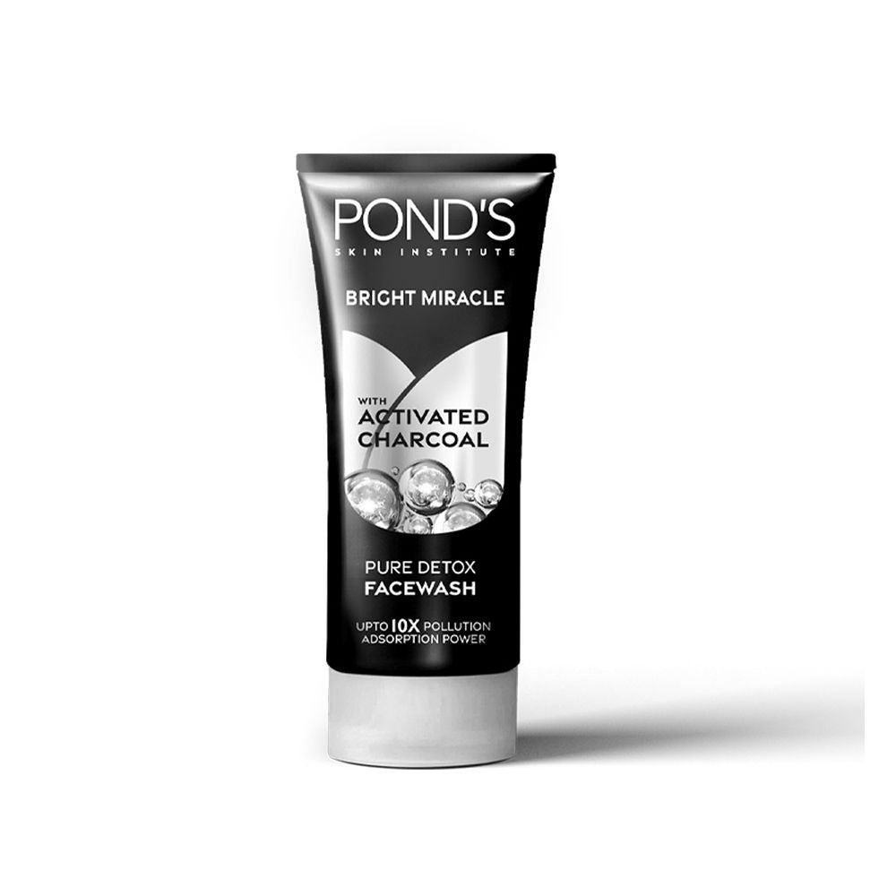 Pond's Activated Charcoal Pure Detox Facewash tube on a white background