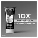 Pond's Bright Miracle Pure Detox Facewash with activated charcoal on a gray background