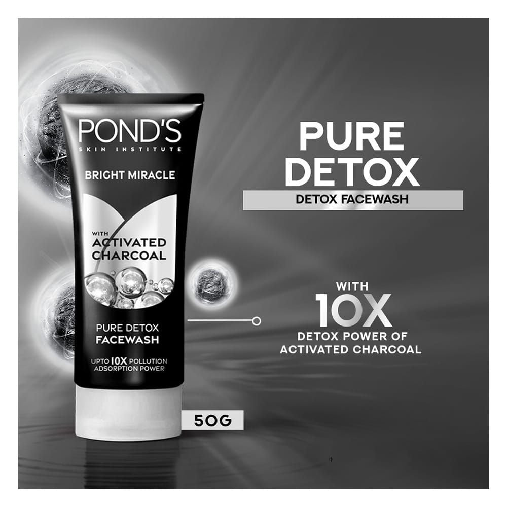 Pond's Bright Miracle Pure Detox Face Wash With Activated Charcoal