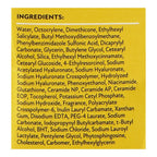 Pond's UV Miracle Protect & Repair Hydrate SPF50 PA++++ Hya-Ceramide Sunscreen 50g List of ingredients on a yellow background
