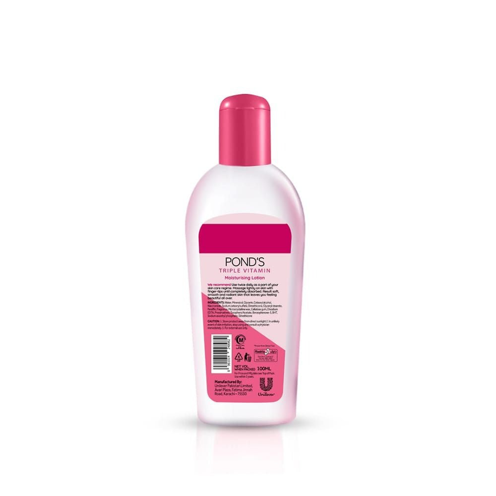 Ponds Triple Vitamin Silky Smooth Skin Lotion 200ml