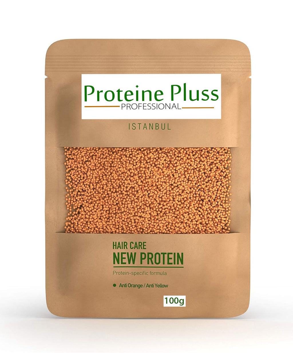 Proteine Pluss hair care product packaging on a white background