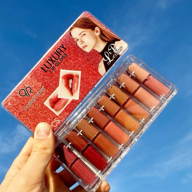 Qoiden Rose Luxury Lipgloss 8 pcs