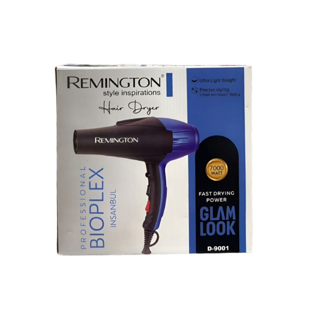 Remington Professional BIOPLEX Hair Dryer D-9001 | 7000W Fast Drying Power | Ultra Lightweight Styling Dryer