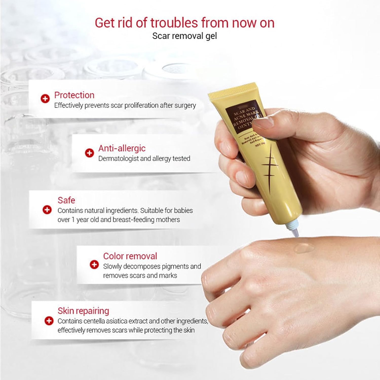 Scar Remover Gel for Scars, Scar Repairing Gel