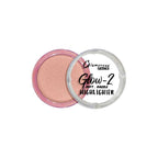 Glamorous Face Glow-2 highlighter with pink shade on a white background