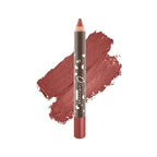 Lip liner pencil with heart designs on a white background