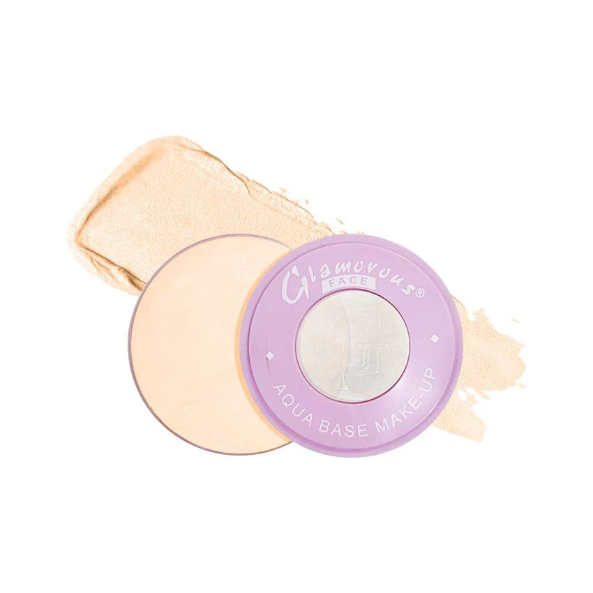 Makeup product with a purple cap on a white background