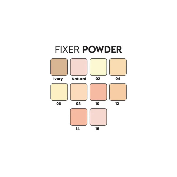 Color swatches for Sheaffer Fixer Powder A Complete Mineral Transparent Powder
