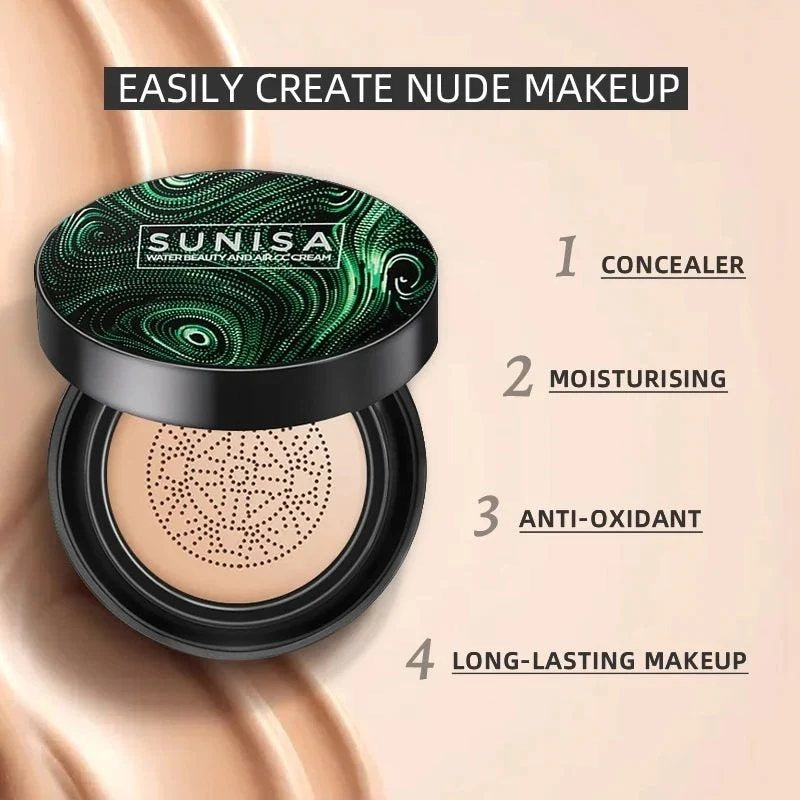 Sunisa 3 in 1 WaterProof Makeup Foundation Cream with Sponge