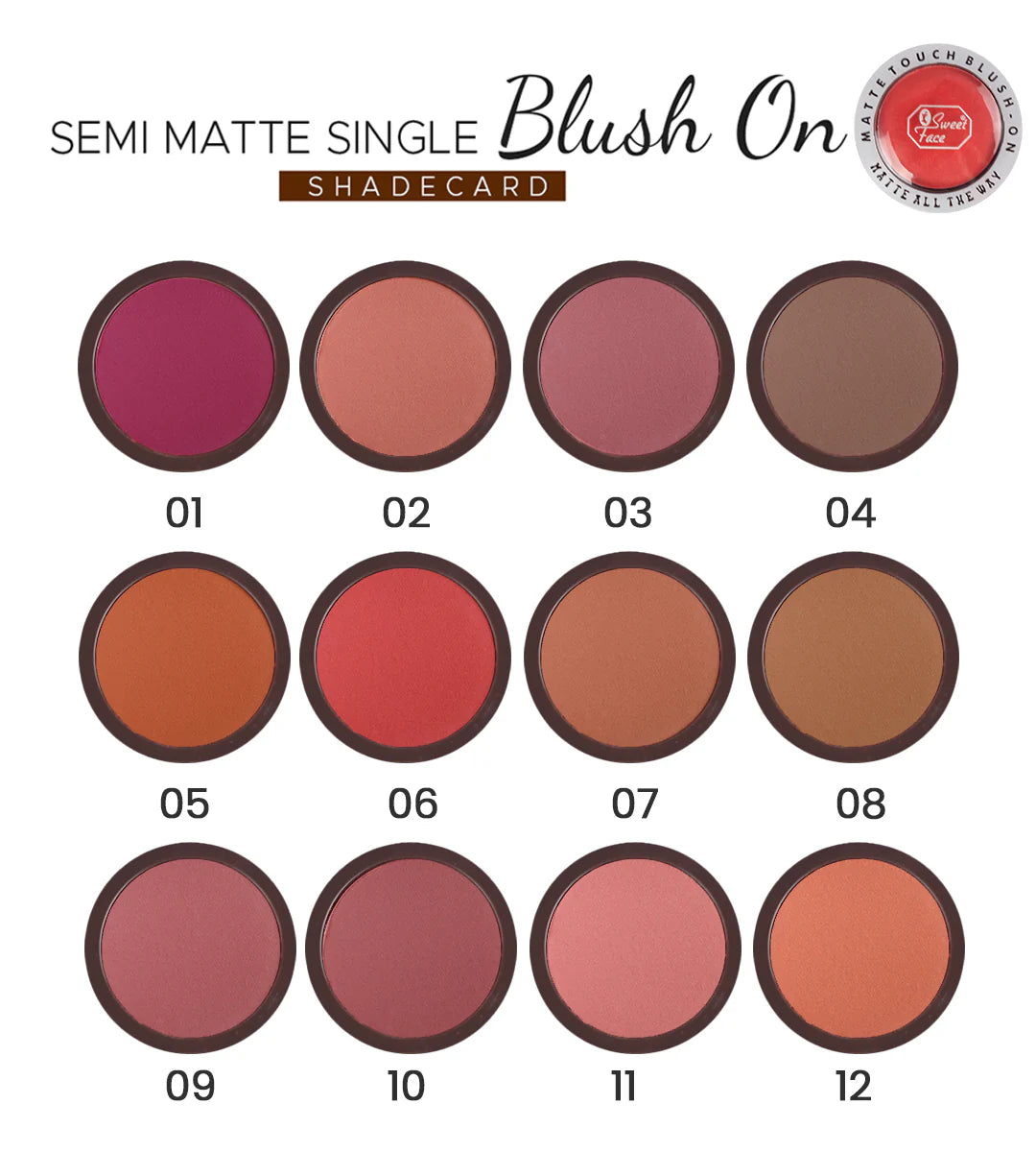SweetFace Matte Blush On – Natural Matte Finish shade_new