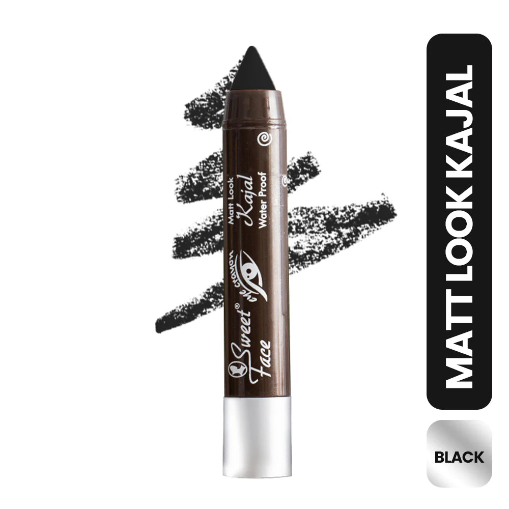 Black eyeliner pencil with Sweet Face branding on a white background