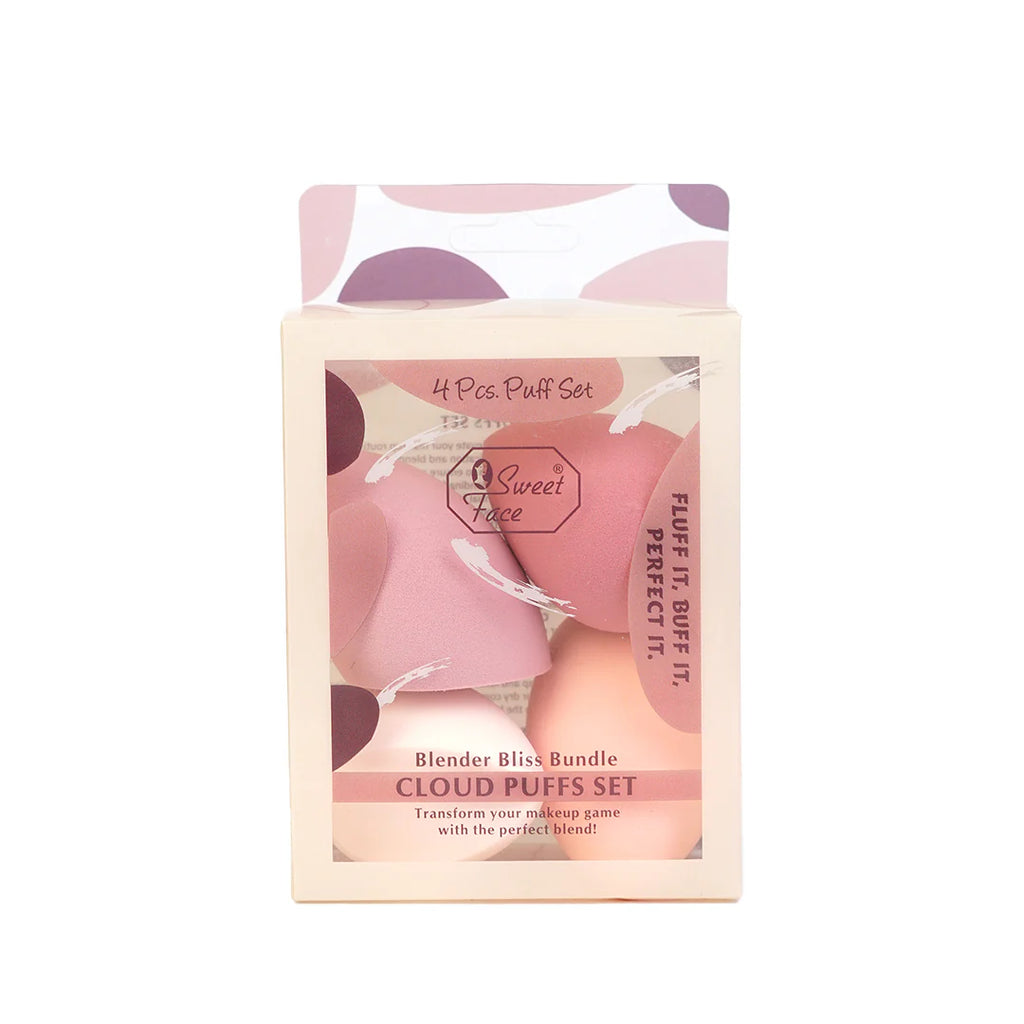 Box of Sweet Face Cloud Puffs Set on a white background