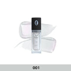 Skincare serum bottle with applicator on a white background