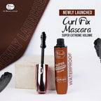 Q-Sweet Face Curl Fix Mascara with packaging on a white background