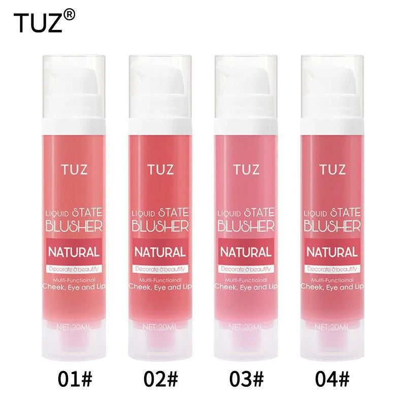 FourTUZ Liquid State Blusher tubes in different shades on a white background
