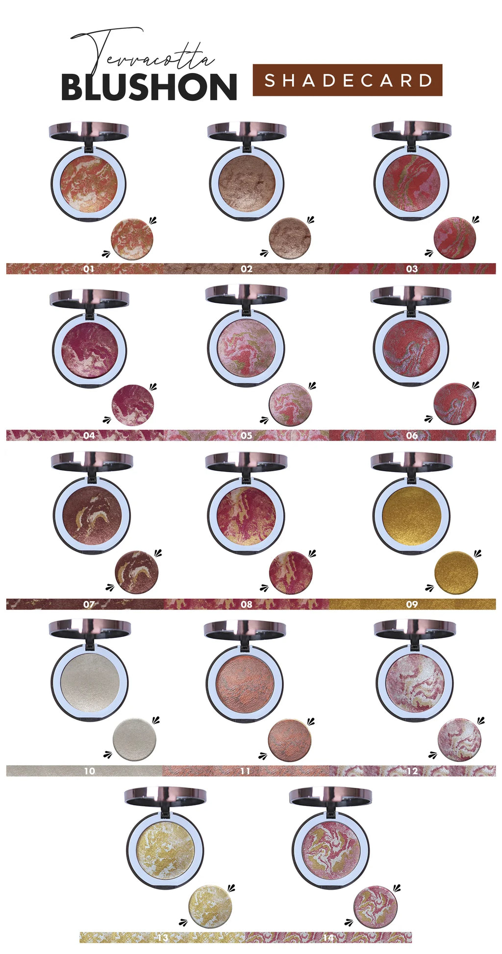 Terracotta Blush On shadecard