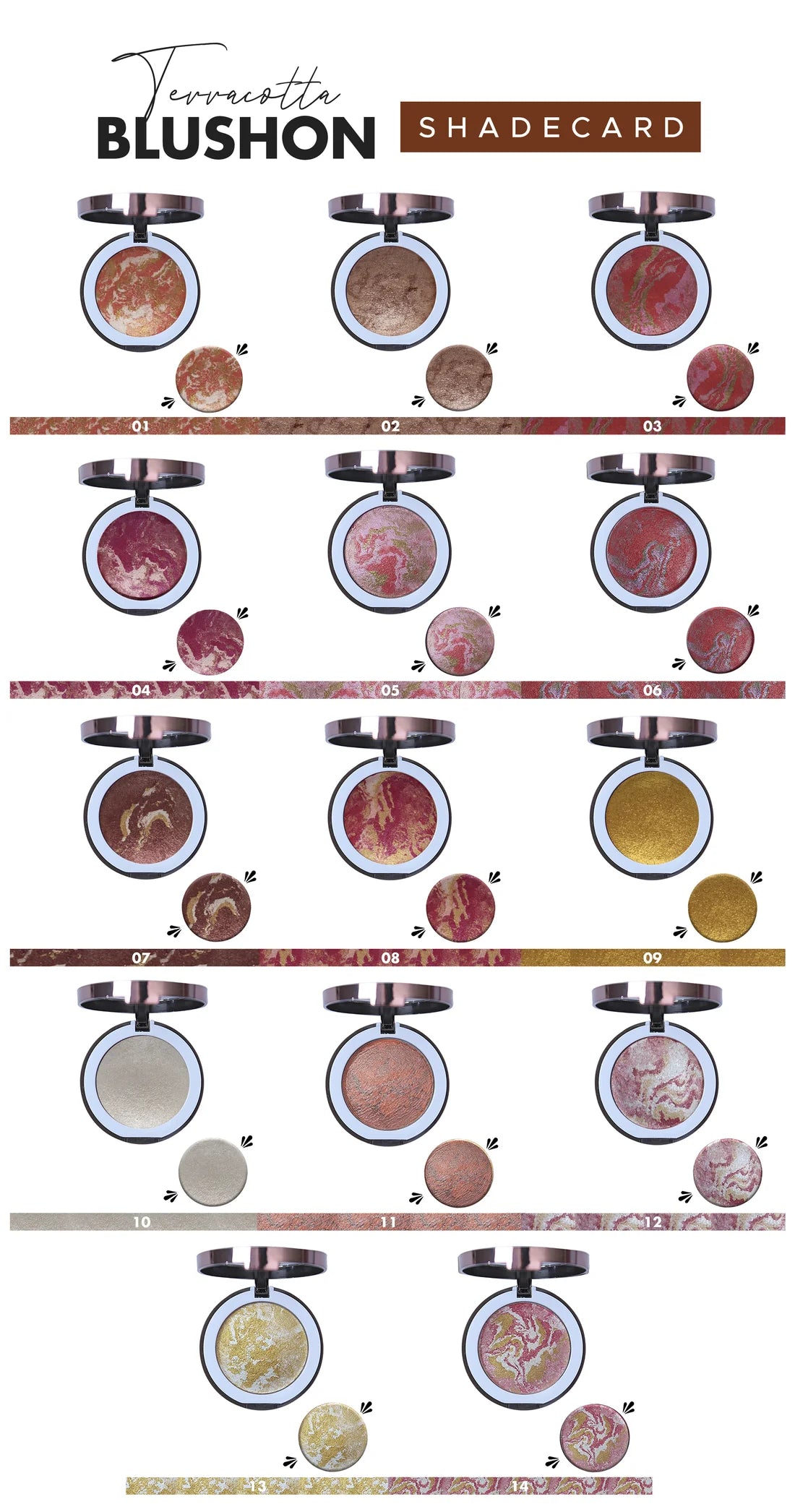 Terracotta Blush On shadecard