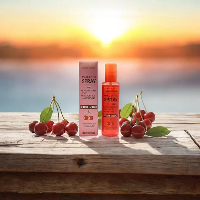Two spray bottles of Wokali Make up Fix Spray with Rose Water Extract of Cherry