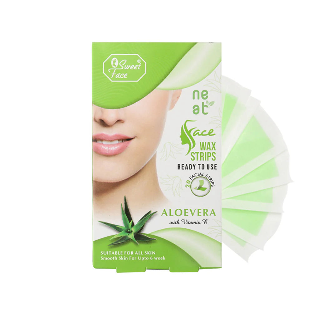 SweetFace Face Wax Strips – 20 Ready-to-Use Strips for Gentle Facial Hair Remova