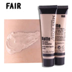 Two tubes of Miss Rose Matte foundation on a white background with 'FAIR' label.