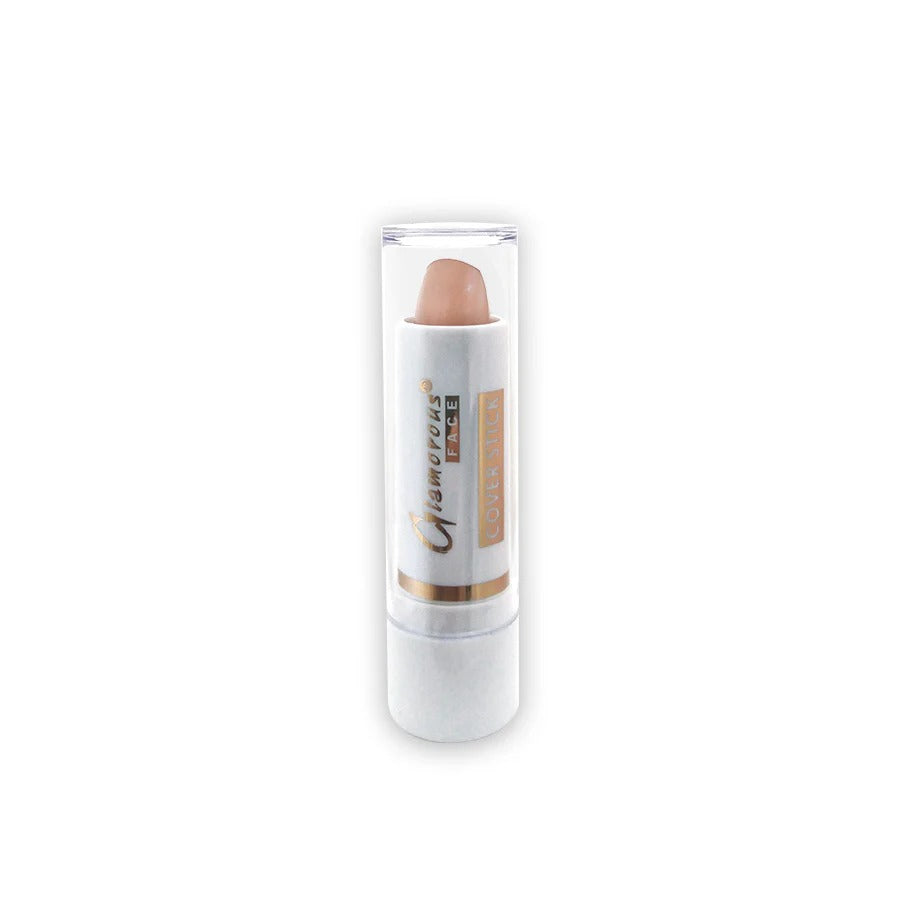 Cosmetic stick with applicator on a white background