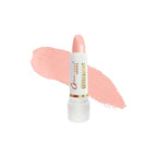 Concealer cover stick with pink shade on a white background