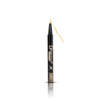 Black eyeliner pen with gold tip on a white background