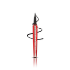 Red eyeliner pen with black cap on a white background