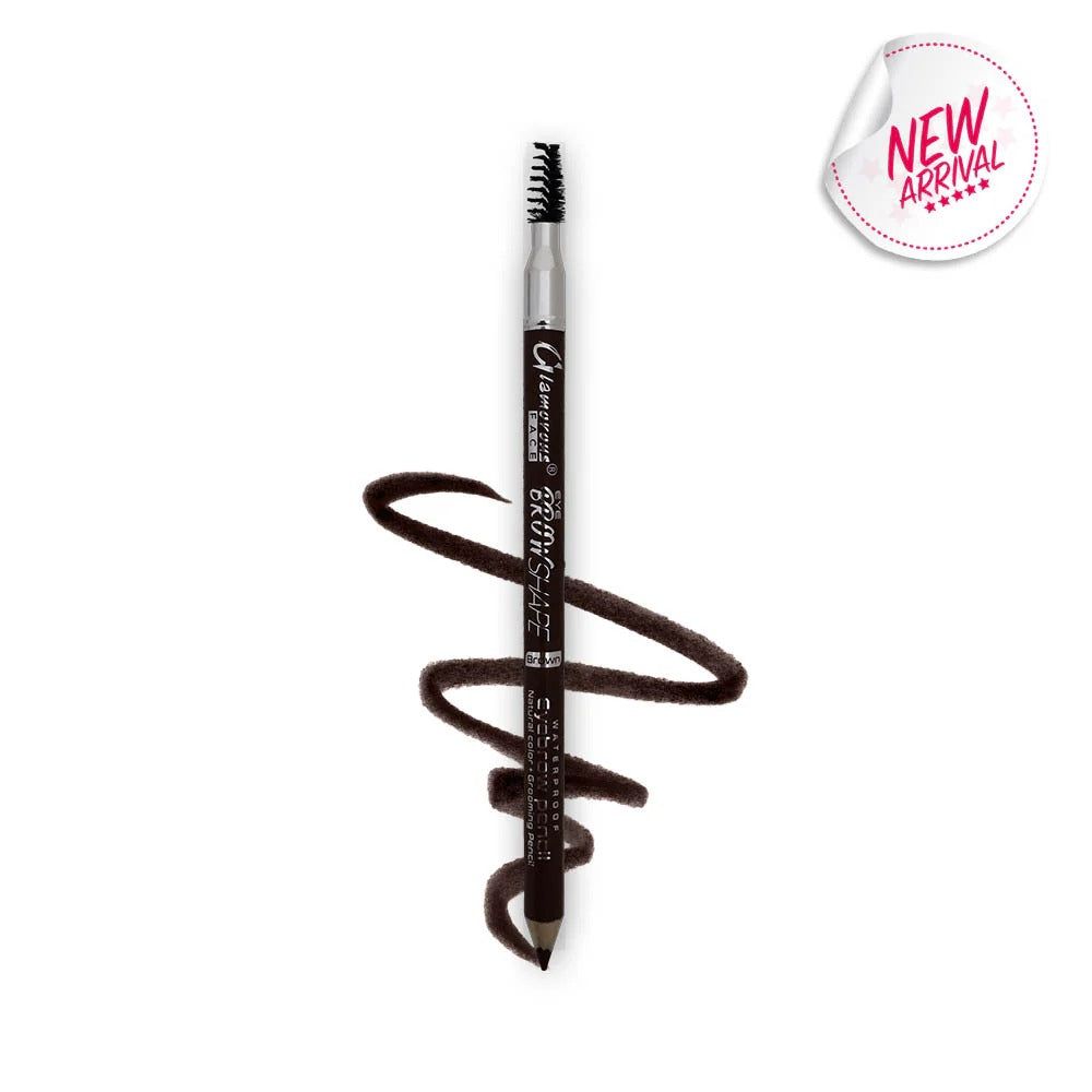 Eyebrow pencil with a wavy line on a white background, featuring a 'New Arrival' label.