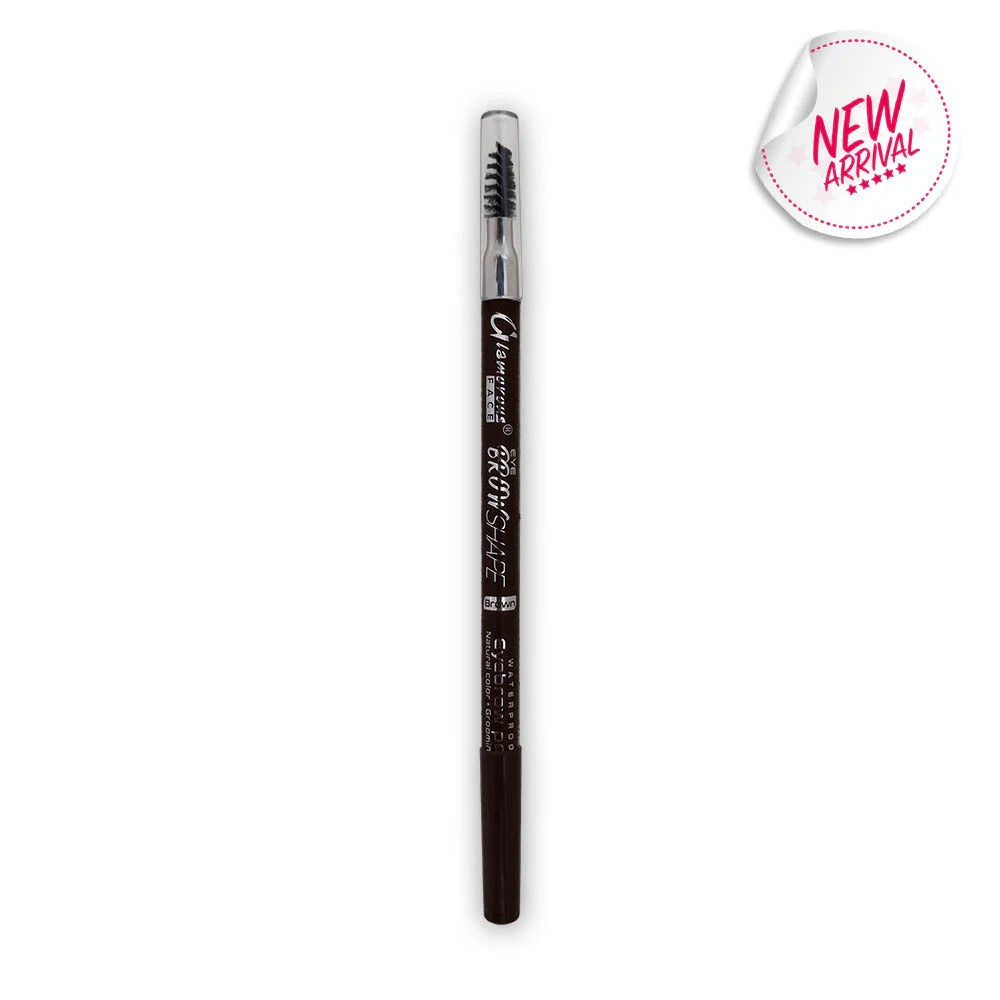 Eyebrow pencil with cap on a white background, labeled as 'New Arrival'.