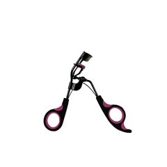 Eyebrow tweezer with pink handles on a white background
