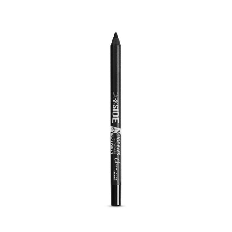 Black eyeliner pencil on a white background