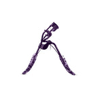 Purple sunglasses with a unique design on a white background