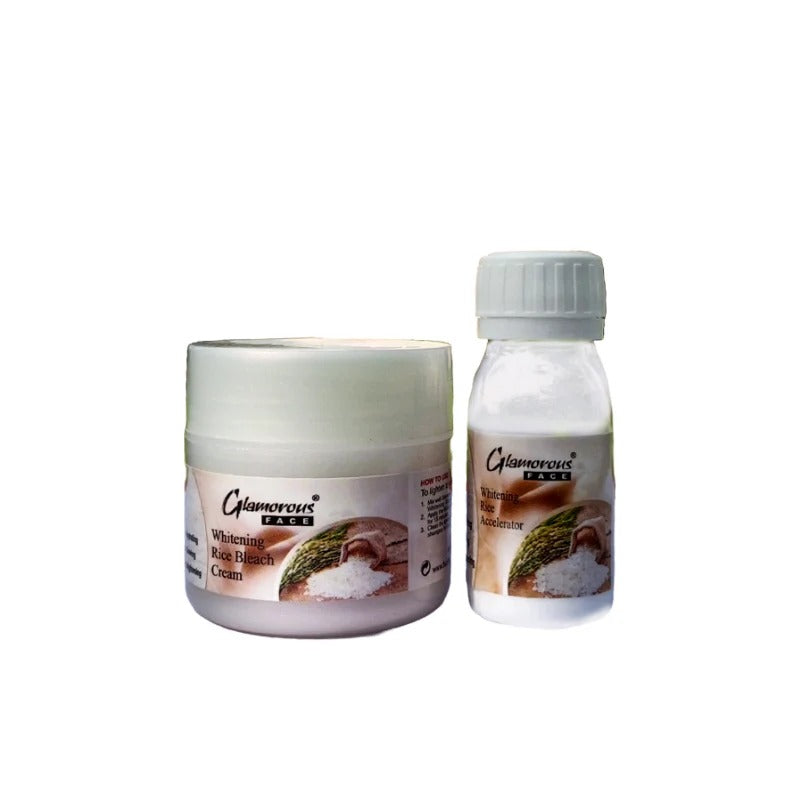 Glamorous Face Rice Bleach Cream, For Hydrating, Glowing & Brightening