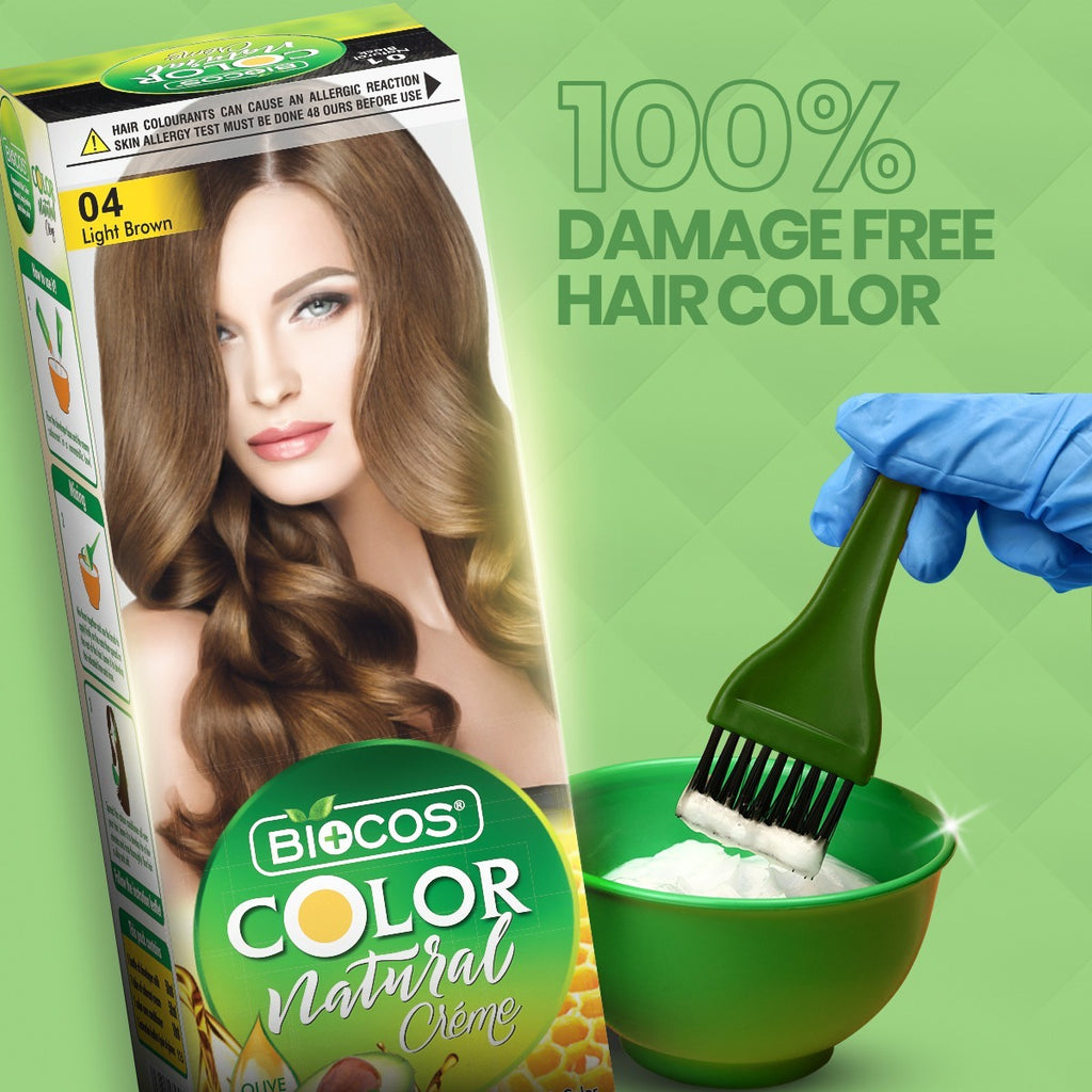 BIOCOS Hair Color Tube – Vibrant Long-Lasting Color with Olive Oil & Avocado