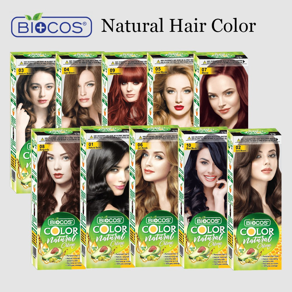 BIOCOS Hair Color Tube – Vibrant Long-Lasting Color with Olive Oil & Avocado