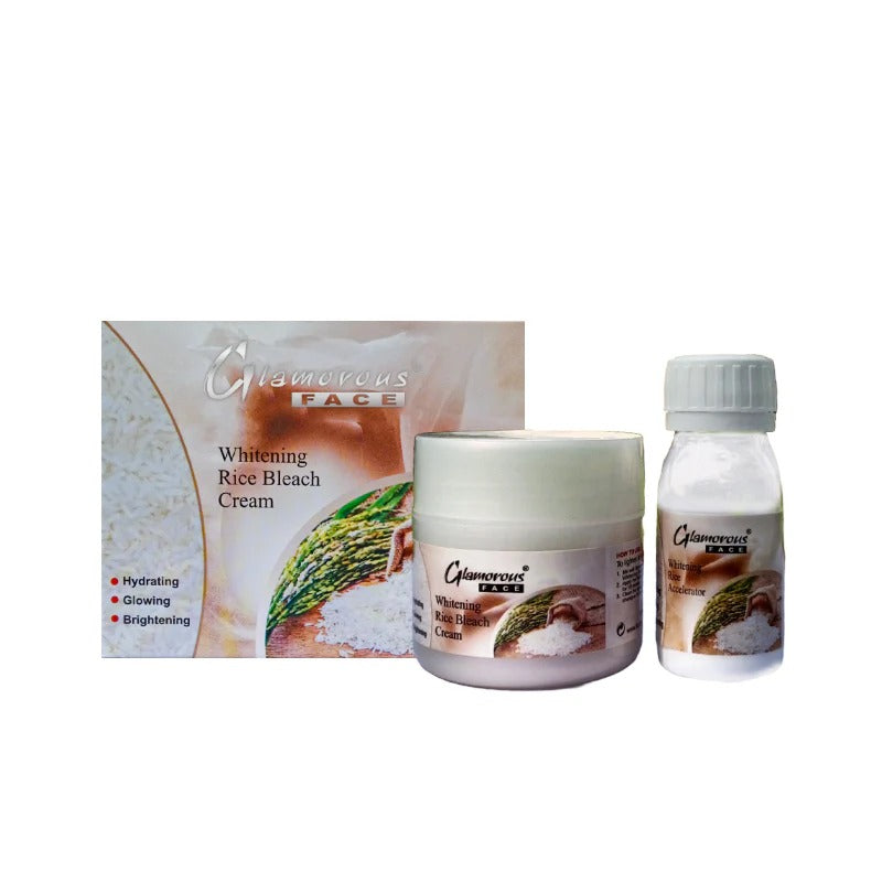 Glamorous Face Rice Bleach Cream, For Hydrating, Glowing & Brightening